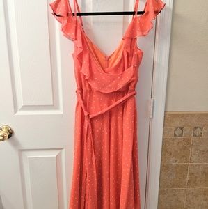 Pink polka dot dress